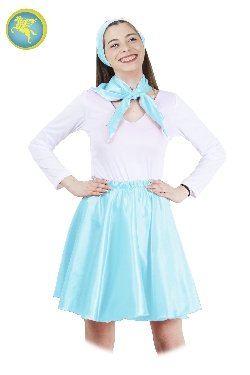 SET ANNI 50 CELESTE di RASO